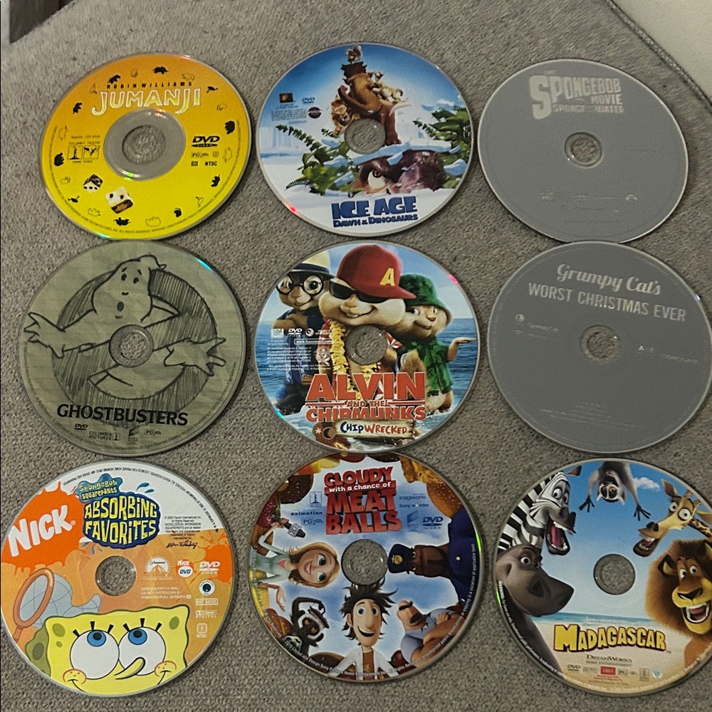 Collection of Animated and Family Movie DVDs